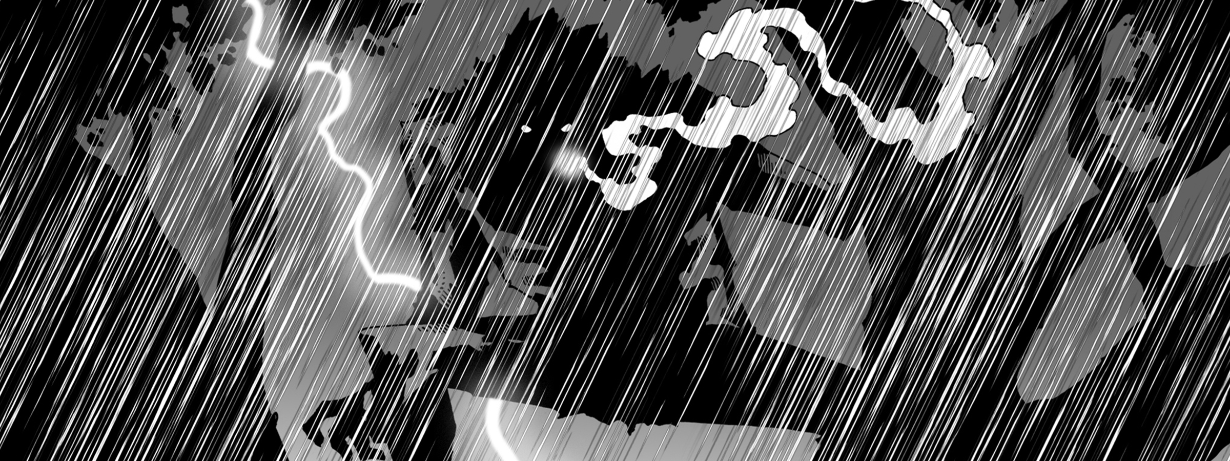 Barkskin — kapre silhouette in a black-and-white storm